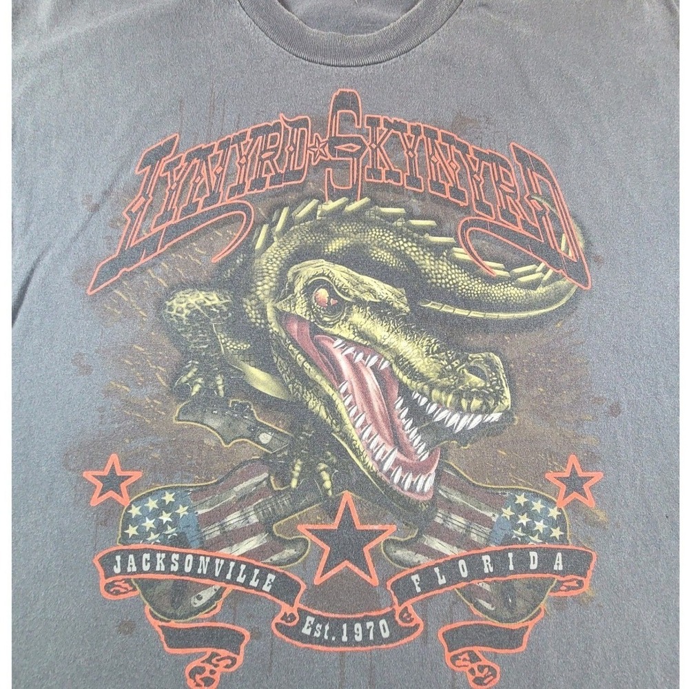 Alstyle Lynyrd Skynyrd 2008 Tour Shirt Mens 2XL Gator Jacksonville FL Black